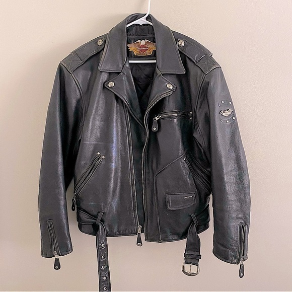 Vintage Harley Davidson leather coat